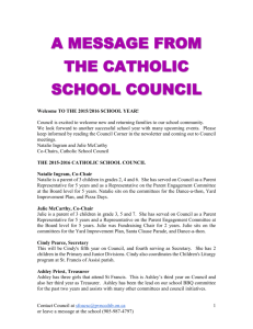 Council Bios - St. Francis of Assisi Elementary, Newcastle