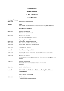 School of Dentistry Research Symposium Programme 2016