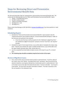Reviewing Environmental Benefit Data - 3-11