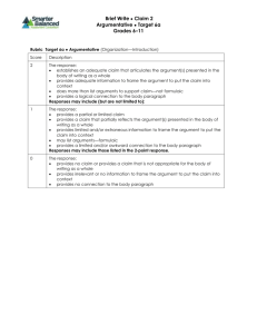 Target 6a Argumentative (Grades 6–11)