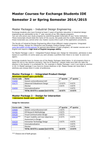 Master Courses for Exchange Students IDE