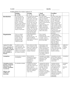 Handout 6 Grading rubric for article analysis3 elasticity