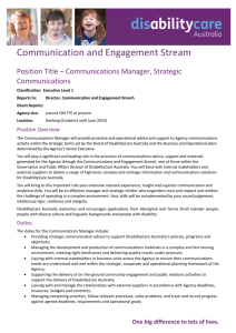 Communications Manager, Strategic Communications