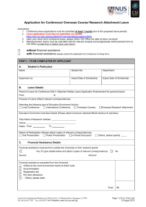 CSI Conference Leave Application Form - CSI Singapore