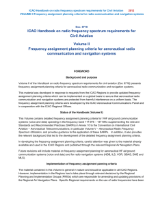 ICAO Handbook on radio frequency spectrum requirements for Civil