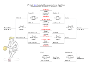 30th Annual 9th Grade Boys* Basketball Tournament Brackets