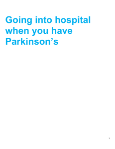 Going into hospital when you have Parkinson`s