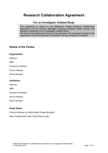 Research Collaboration Agreement template