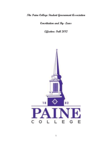 The Paine College Student Government Association Constitution