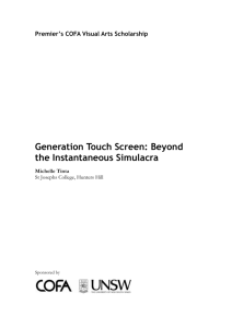 Generation Touch Screen: Beyond the Instantaneous Simulacra