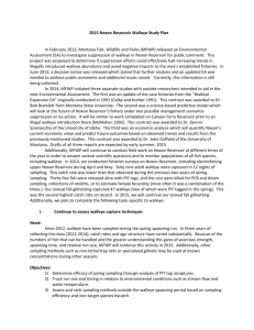 2015 Noxon Reservoir Walleye Study Plan In February 2013