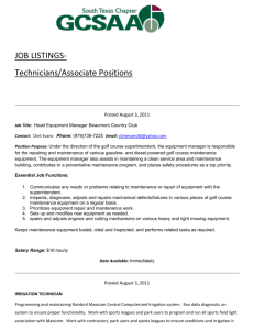 JOB LISTINGS- Technicians/Associate Positions