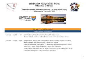 List of STANSW Young Scientist 2015 winners