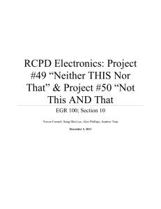 RCPD Electronics: Project #49 *Neither THIS Nor That* & Project