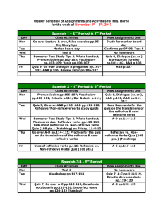 Weekly Schedule of Assignments and Activities for TEACHER NAME