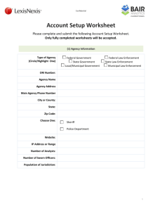 New Account Set Up Worksheet