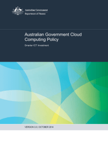 Australian Government Cloud Computing Policy