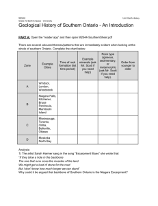 Geologic History of (southern) Ontario