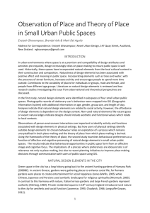 Theory of Place in Public Space
