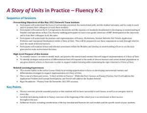 K-2 A Story of Units in Practice and Fluency Sequence