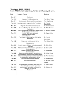 Timetable EXSS PG 2012
