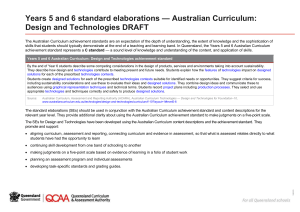 Years 5 and 6 standard elaborations * Australian Curriculum