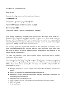 EMPIR ENV Call Workshop 1st December 2015 Report