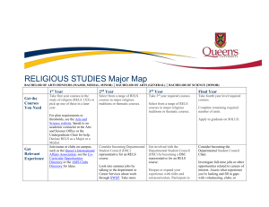 Religious Studies Major Map - Career Services