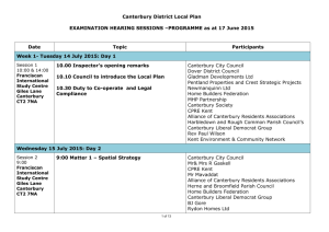 Session programme stage 1