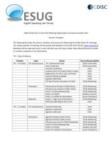 CDISC ESUG Face to Face Meeting Template