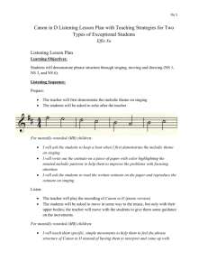 Canon in D Listening Lesson Plan with Teaching