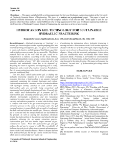 hydraulic fracturing and hydrocarbon gels