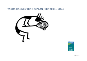 Yarra Ranges Tennis Plan July 2014 - 2024