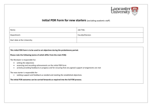Initial PDR Form - Lancaster University