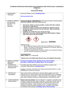 Ammonium Nitrate - WSU Environmental Health & Safety