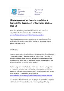 `Ethics procedures for students`