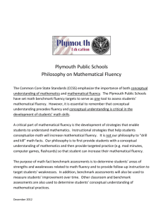 Philosophy on Mathematical Fluency and Math Fluency Targets
