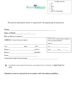 Patient Forms - Right Weigh Clinic