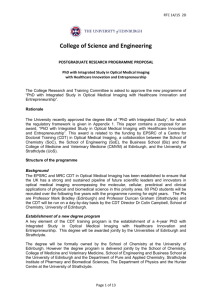 RTC 14/15 2D- Programme Proposal for PhD with Integrated Study