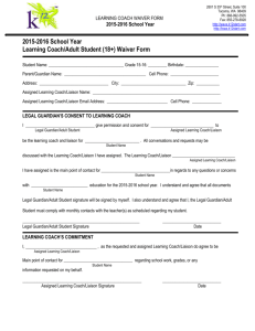 Learning Coach Waiver Form