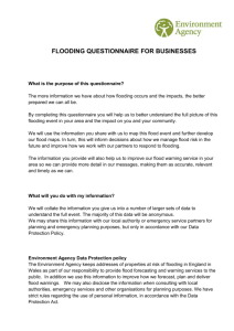 flooding questionnaire for businesses