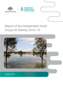 Report of the Independent Audit Group for Salinity 2012