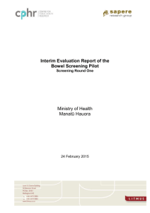 Interim Evaluation Report of the Bowel Screening