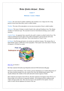 Climate - reference note