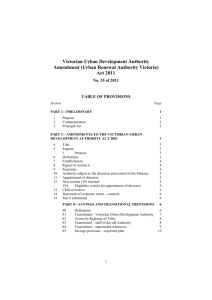 Victorian Urban Development Authority Amendment (Urban