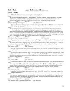 Unit 5 Test …may the force be with you……. Short