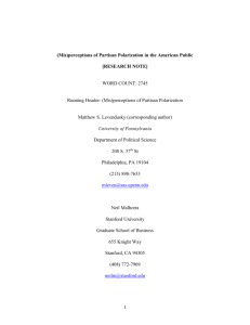 (Mis)perceptions of Partisan Polarization in the American Public