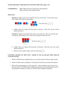 2. Exploration into Connection Math Tasks