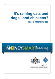 ASIC MoneySmart Teaching primary maths year 6 unit