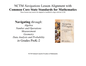 Navigations K-2 Common Core Aligned Lessons